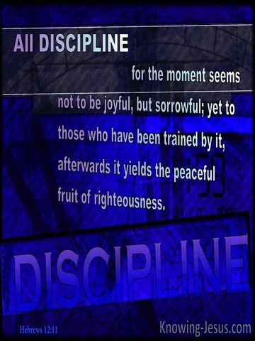 Hebrews 12:11 Discipline May Not Be Joyful (black)